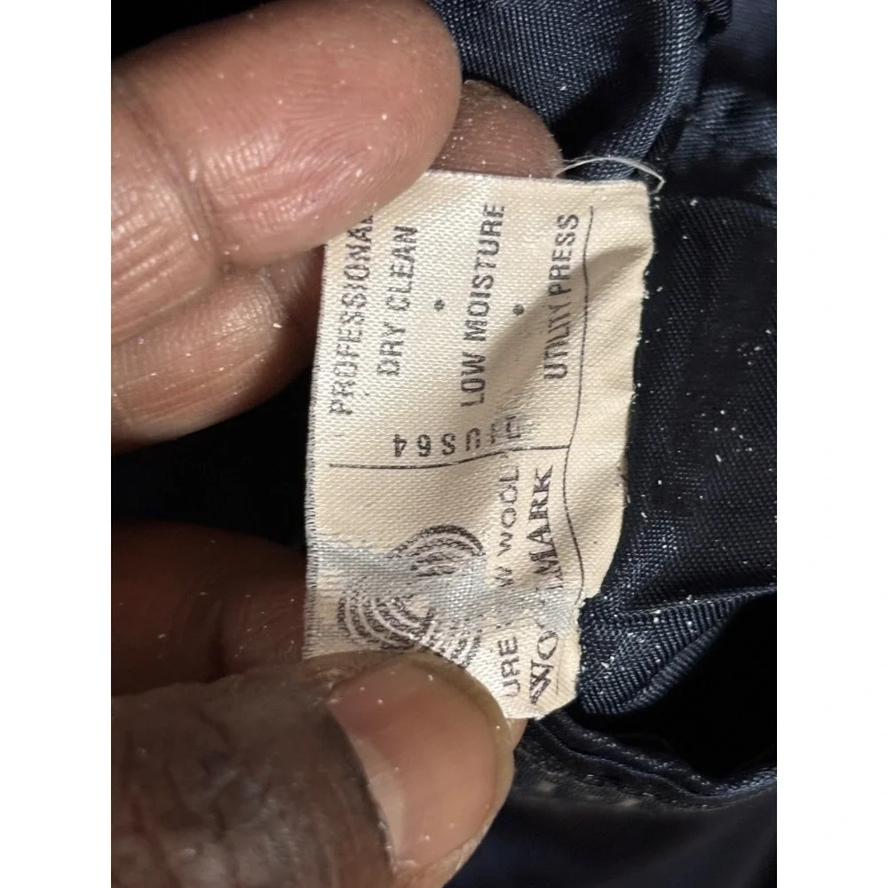Burberry  Blazer Mens 45 Navy Blue Good Gold Buttons 2-Button‎ Sport Coat